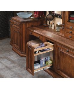 Rev-A-Shelf 24 inch Wood Vanity Base Cabinet Storage Organizer, 441-12VSBSC-1